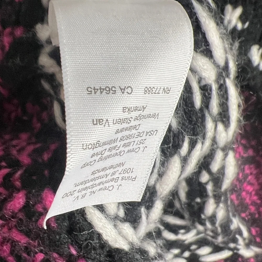 J. Crew women’s Jacquard Snowflake Pullover Sweater chunky knit size L Cabincore